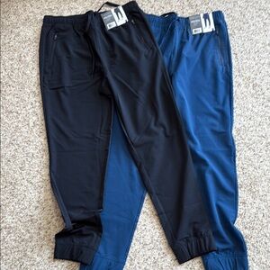 Black and Blue Jogger Pants Set Medium